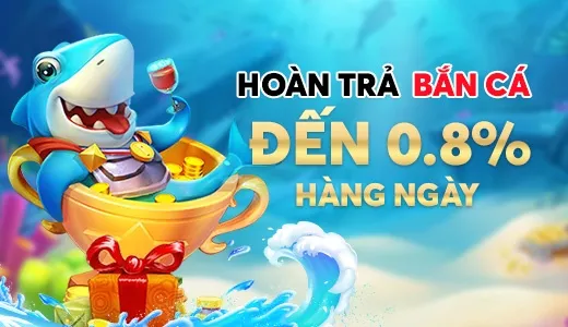 Hoàn trả bắn cá đến 0.8% hàng ngày